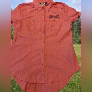 Harley-Davidson women’s salmon Button Down Shirt